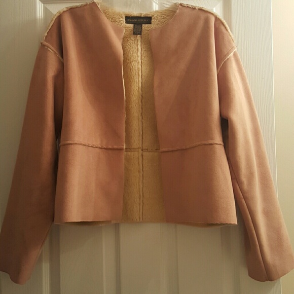 Super-Duper Cute Suede Camel Colored Crop Jacket