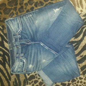 Silver Aikos capris 28X25 inseam