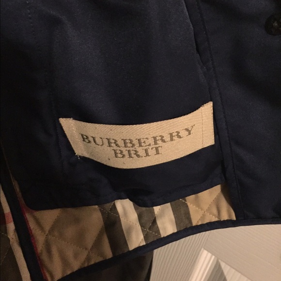 Navy Burberry Quilted jacket - Picture 4 of 4