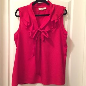 Red LOFT short sleeve top