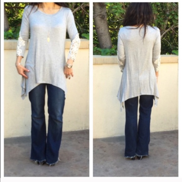 Crochet sleeve trim tunic - Picture 3 of 3