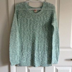 Aqua knit sweater