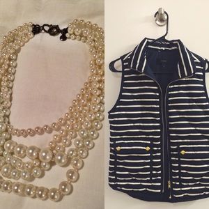 J. Crew puffer vest and necklace bundle