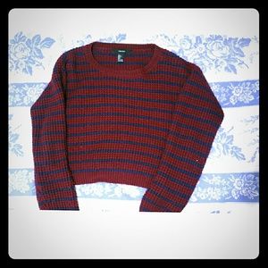 Striped cropped sweater