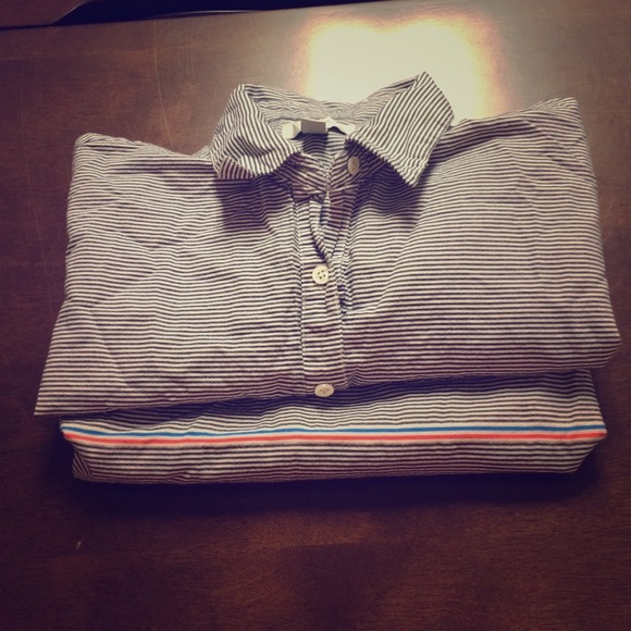 J.Crew half button down shirt