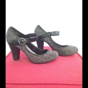 Grey Tweed heels