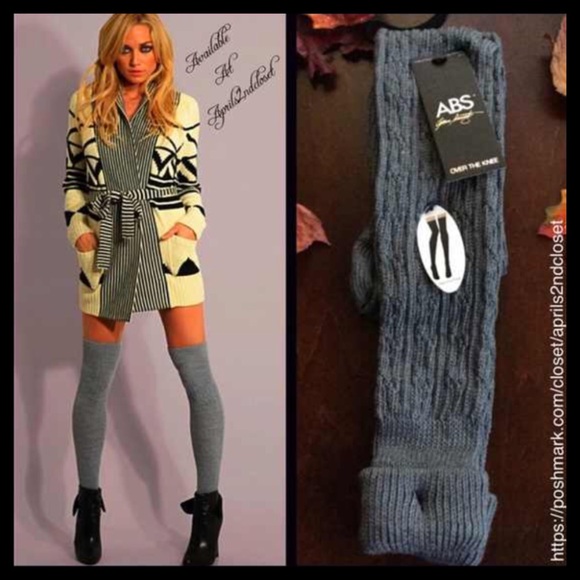 ABS ALLEN SCHWARTZ OVER THE KNEE TALL BOOT SOCKS - Picture 3 of 4