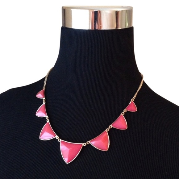 Pink Geometric Necklace - Picture 3 of 4