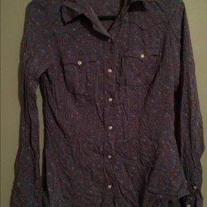 True Religion Floral Snap Front Shirt