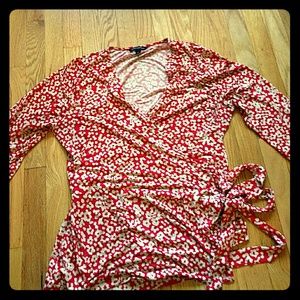 Banana Republic Floral Wrap Top