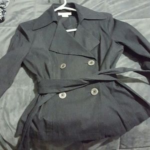 Michael Kors dark gray cinched jacket