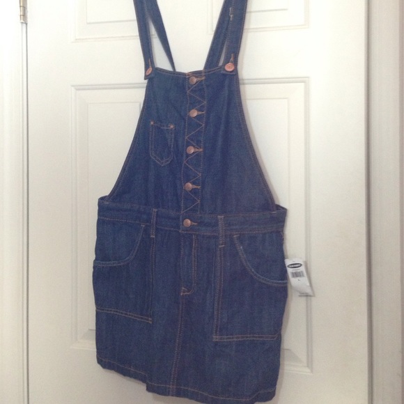 Old Navy Denim Overall mini Skirt NWT L