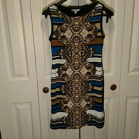 Royal Print Body Con Dress