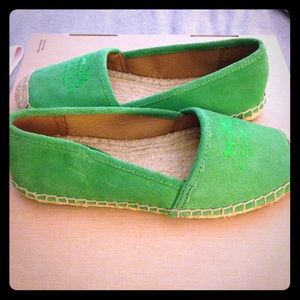 Brand new never been worn suede Coach espadrilles