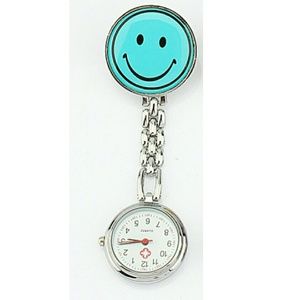 Nurses smiley face brooch fob medical watch