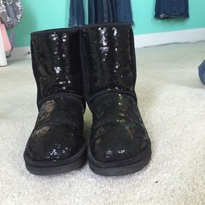 Black Sequin Uggs