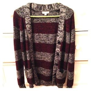 Black, white & red cardigan! WORN ONCE❗️