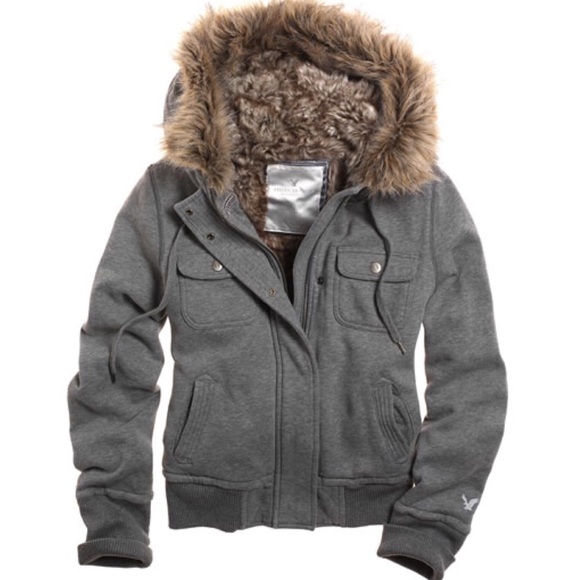 American Eagle Outfitters Tops - American Eagle Fur Hoodie