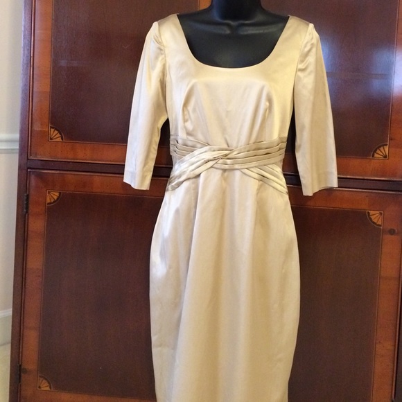 Gorgeous  champaign satin cocktail dress