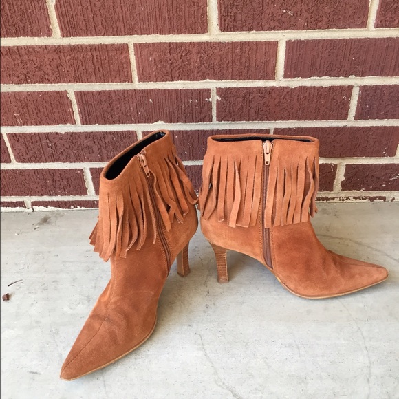 Wanted Razzle Suede Fringe Ankle Boots - Picture 3 of 4