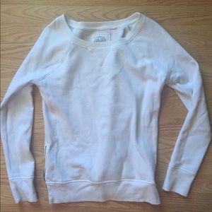 White side zip pull over