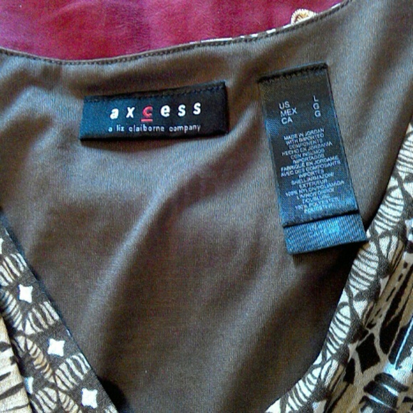 Brown and tan blouse - Picture 3 of 3