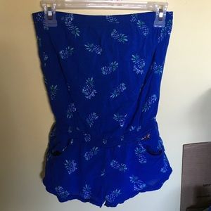 Hollister royal blue sleeveless romper
