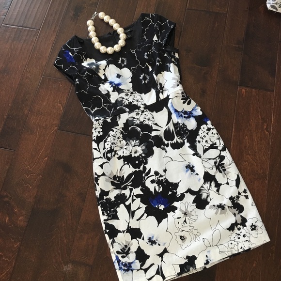 Beautiful White HouseBlack Market watercolor dress