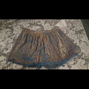 Multi color skirt.