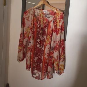 Plus size floral blouse
