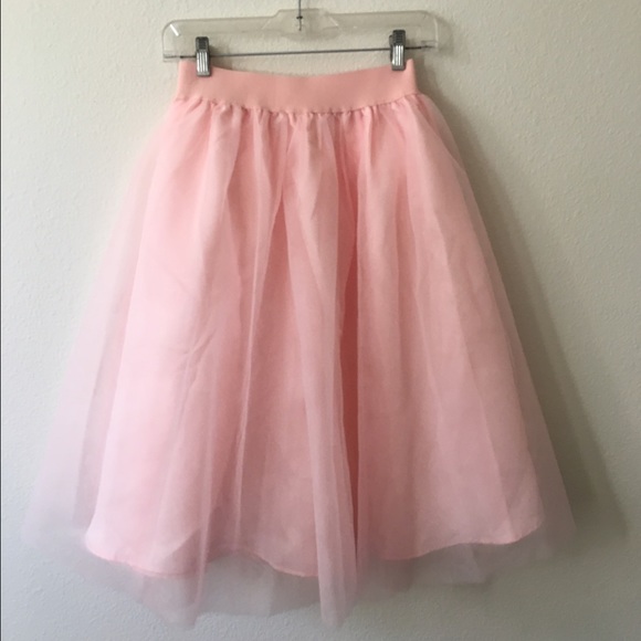 Light pink tulle skirt