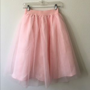 Light pink tulle skirt
