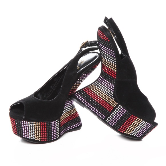 SHOE DAZZLE "Alexia" Wedge Pumps