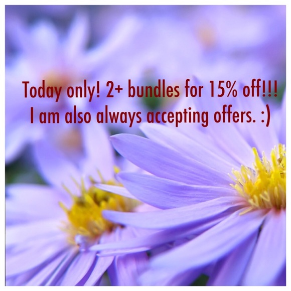 2+ Bundles 15% off. TODAY ONLY