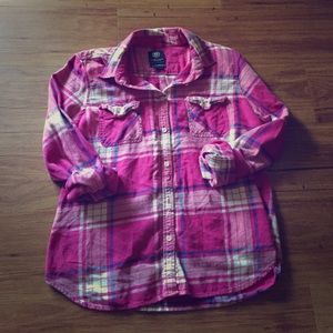 American Eagle pink flannel