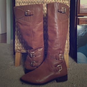 Michael Kors saddle color boots.