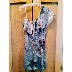French Connection Silk One Shoulder Dress