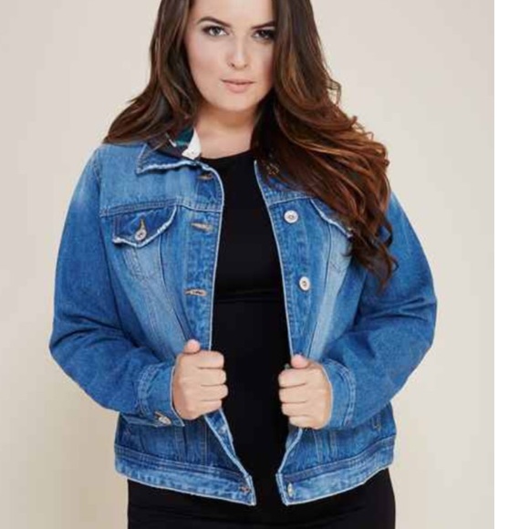 Plus size denim jacket