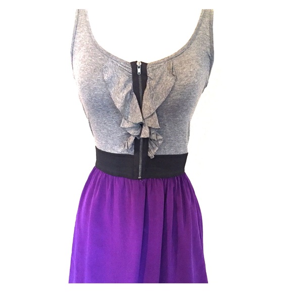 Eight / Sixty Grey and Purple Summer Dress