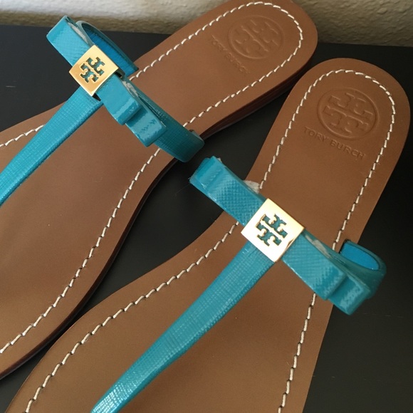 BNWB- Tory Burch flat thong saffiano - Picture 2 of 4