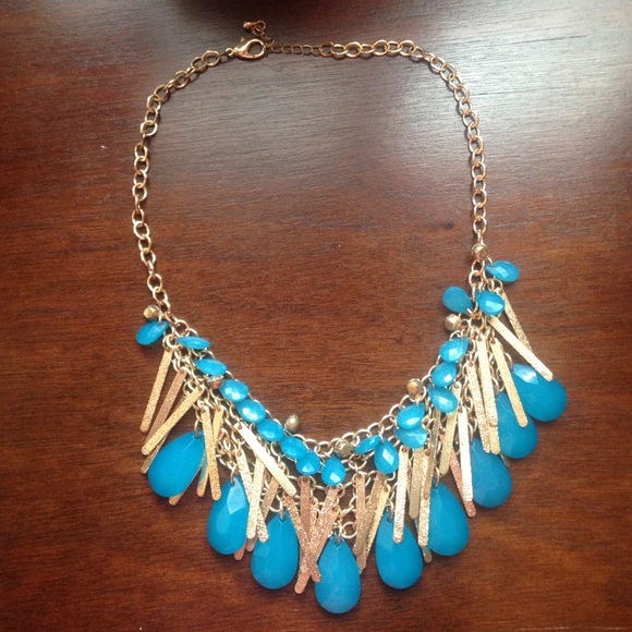 Turquoise & gold necklace