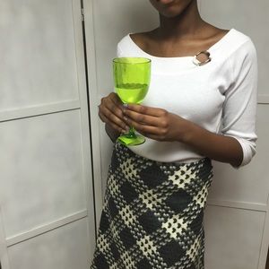 Express Black and White Skirt