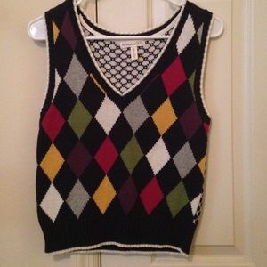 Adorable argyle sweater vest