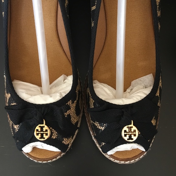 BNWB- Tory Burch Jackie Espadrille Leopard wedges - Picture 3 of 4
