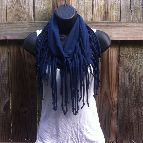 Navy handmade scarf