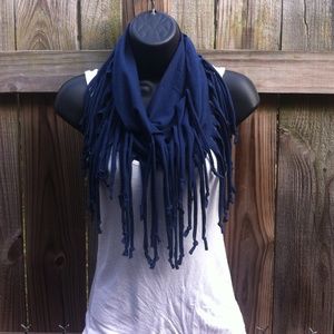 Navy handmade scarf