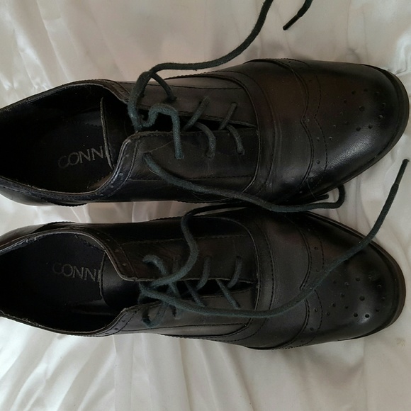Black Oxford heels