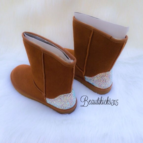 Bling heel boots
