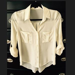 Cream Sheer Blouse
