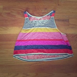 💥SALE💥 multicolored striped crop tank